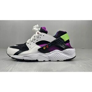 Nike Air Huarache Sneakers Size 6Y Womens 7.5 PEACE LOVE Purple Athletic Shoes